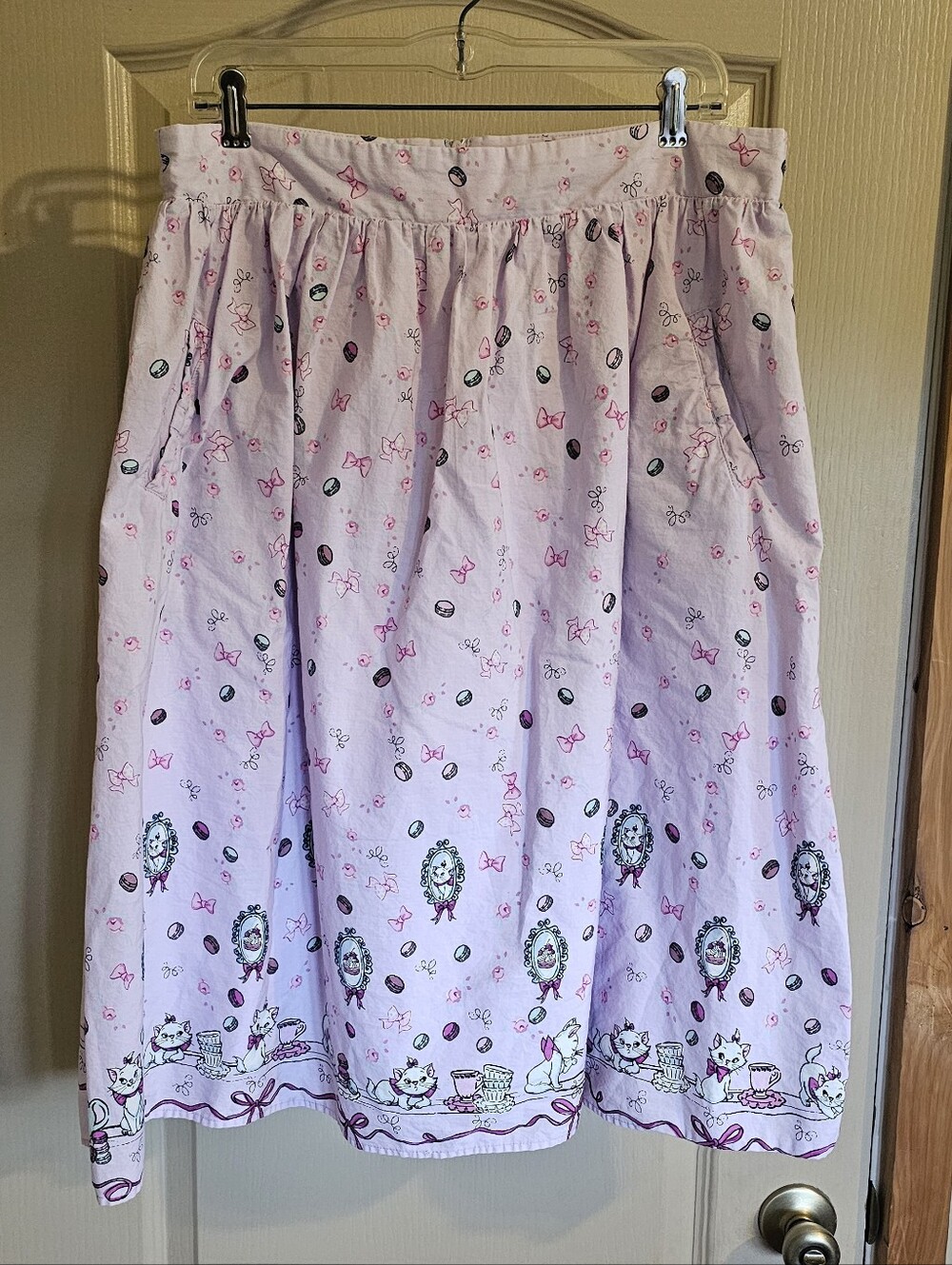 Marie Aristocats French Macaron Cat Skirt Vintage Disney Cartoon XL